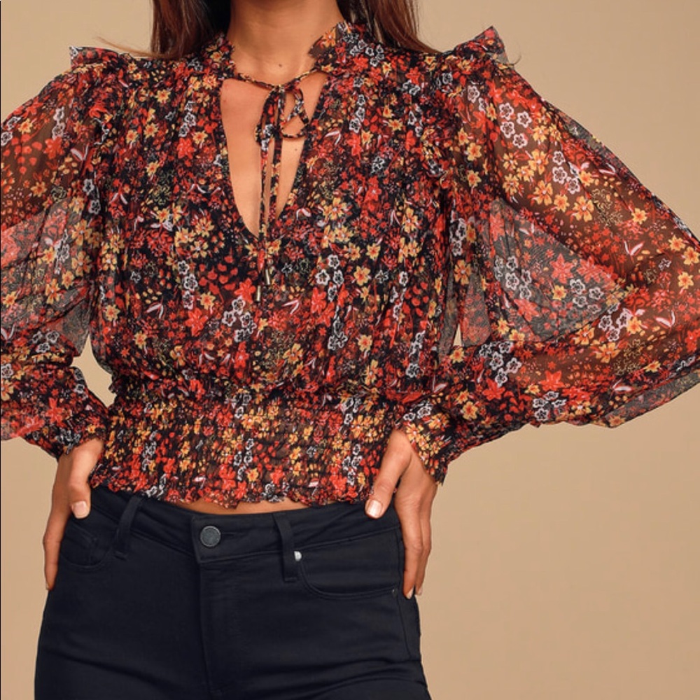 Free people twyla floral blouse